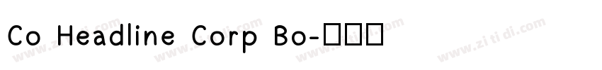 Co Headline Corp Bo字体转换